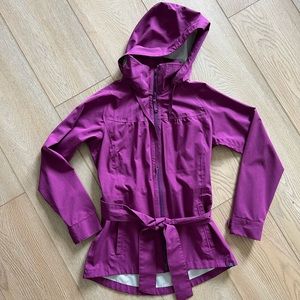 Prana Women’s Trench Rain Coat- Purple and Size Small
